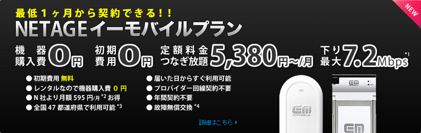 ���������o�C���f�[�^�ʐM NETAGE�C�[���o�C���v����