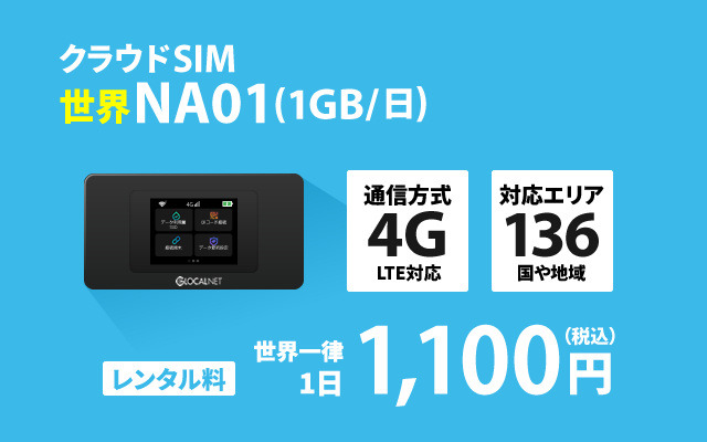 クラウドSIM NA01 (1GB/日)