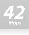 通信速度下り最大42Mbps