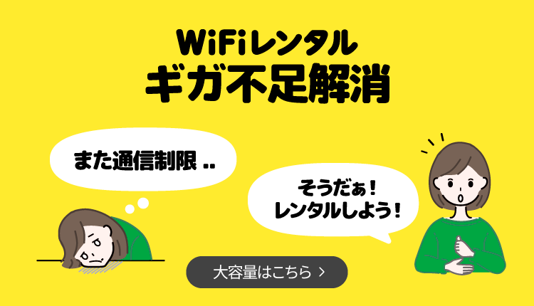 WiFiレンタル ギガ不足解消