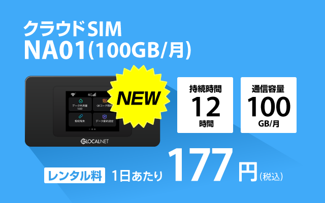 クラウドSIM NA01(100GB/月)