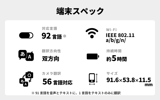 端末スペック