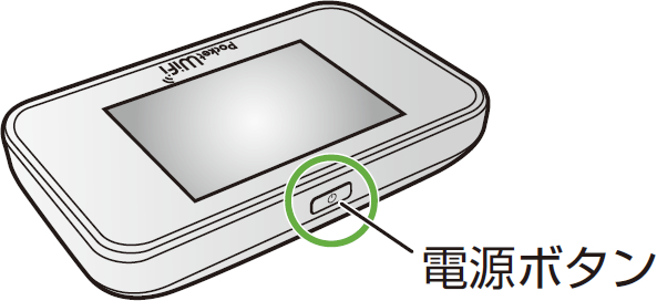 ぽけっと wifi GL10P 電源ボタン